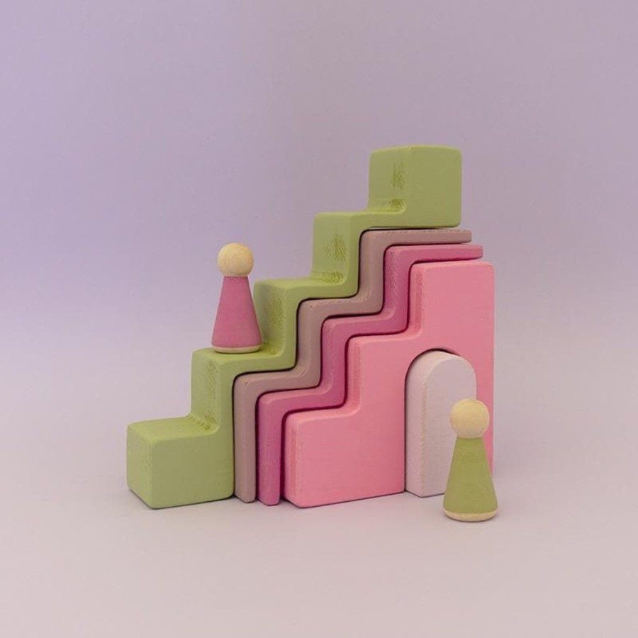 Kids Toys Euca Steiner/Waldorf Inspired | Staircase Stacker