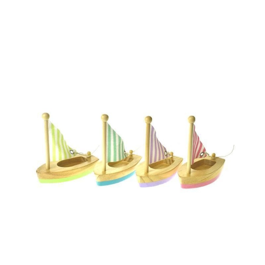 Kids Toys Kaper Kidz Toy Boats | Calm And Breezy Wooden Small Sailboat