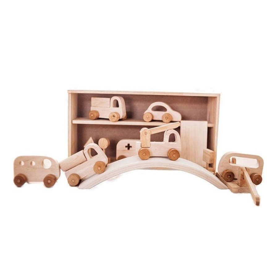 Kids Toys Qtoys Wooden Toys | Vehicle Play Set