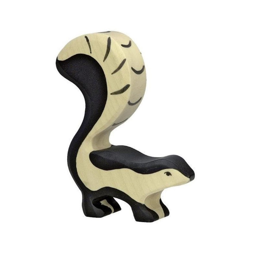 Kids Toys Holztiger Animal Figurines | Holztiger - Skunk