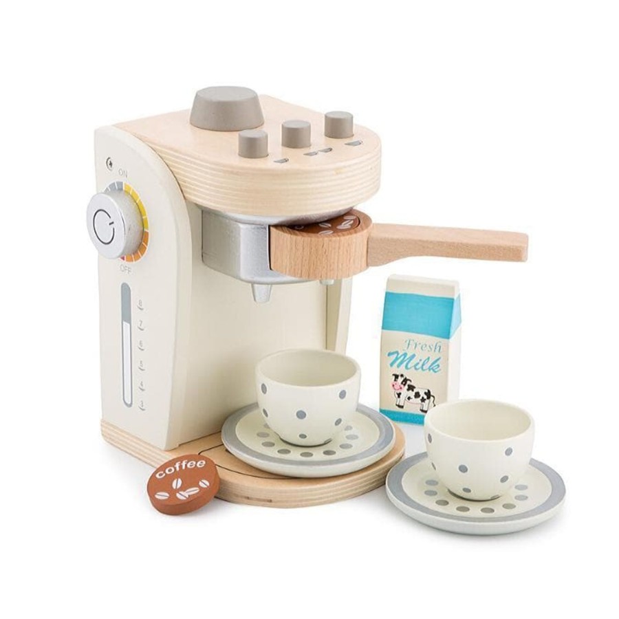 Kids Toys New Classic Toys Wooden Food Sets | Coffee Machine - White