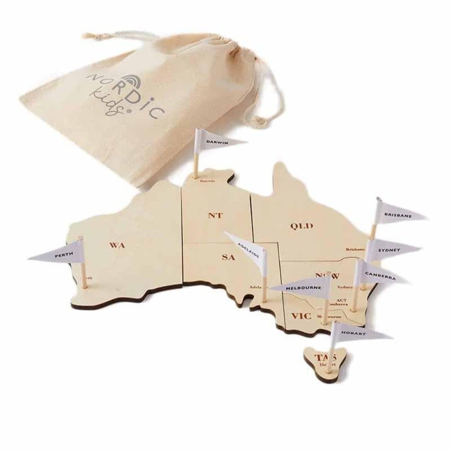 Kids Toys Nordic Kids Wooden Toys | Map Of Australia Puzzle