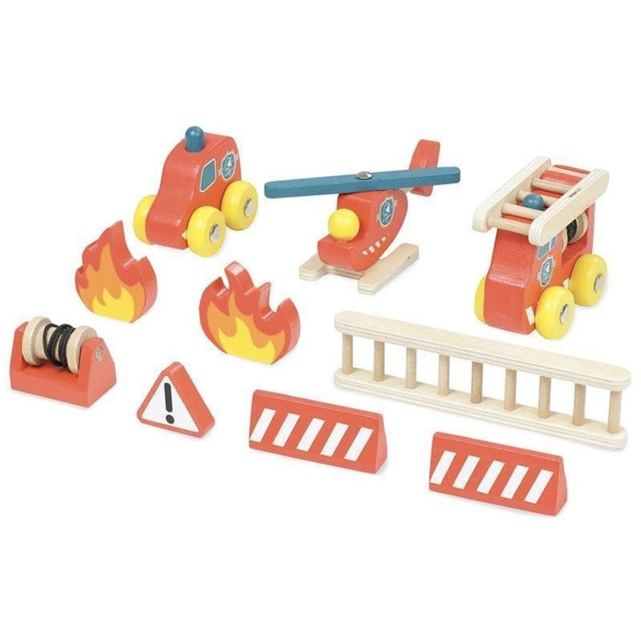 Kids Toys Vilac Role Play | Vilacity Wooden Fire Station