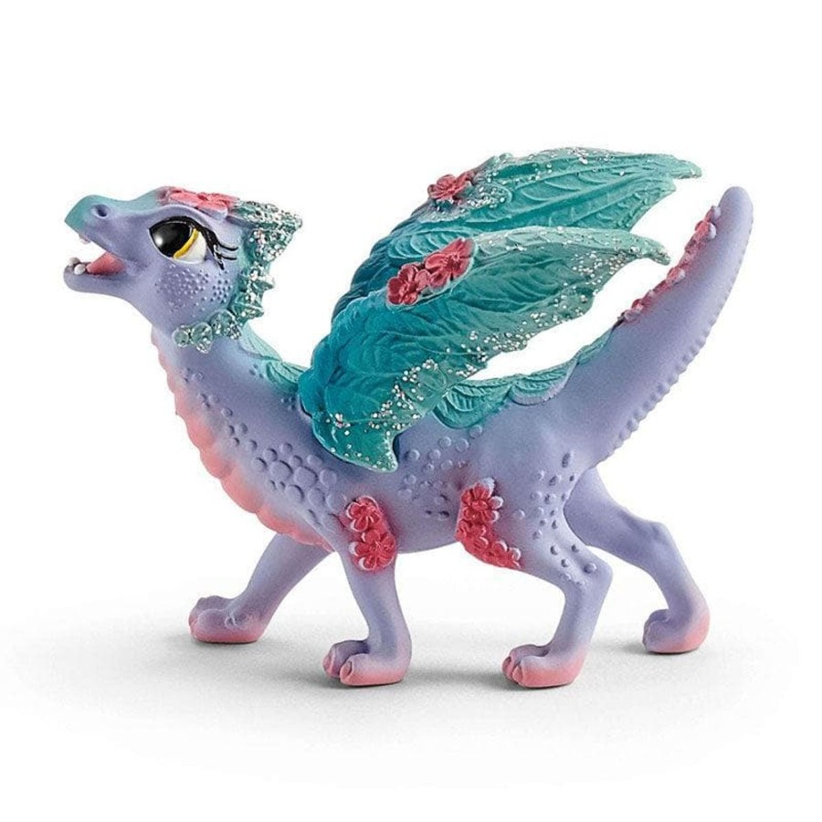 Kids Toys Schleich Animal Figurines | Flower Dragon And Baby