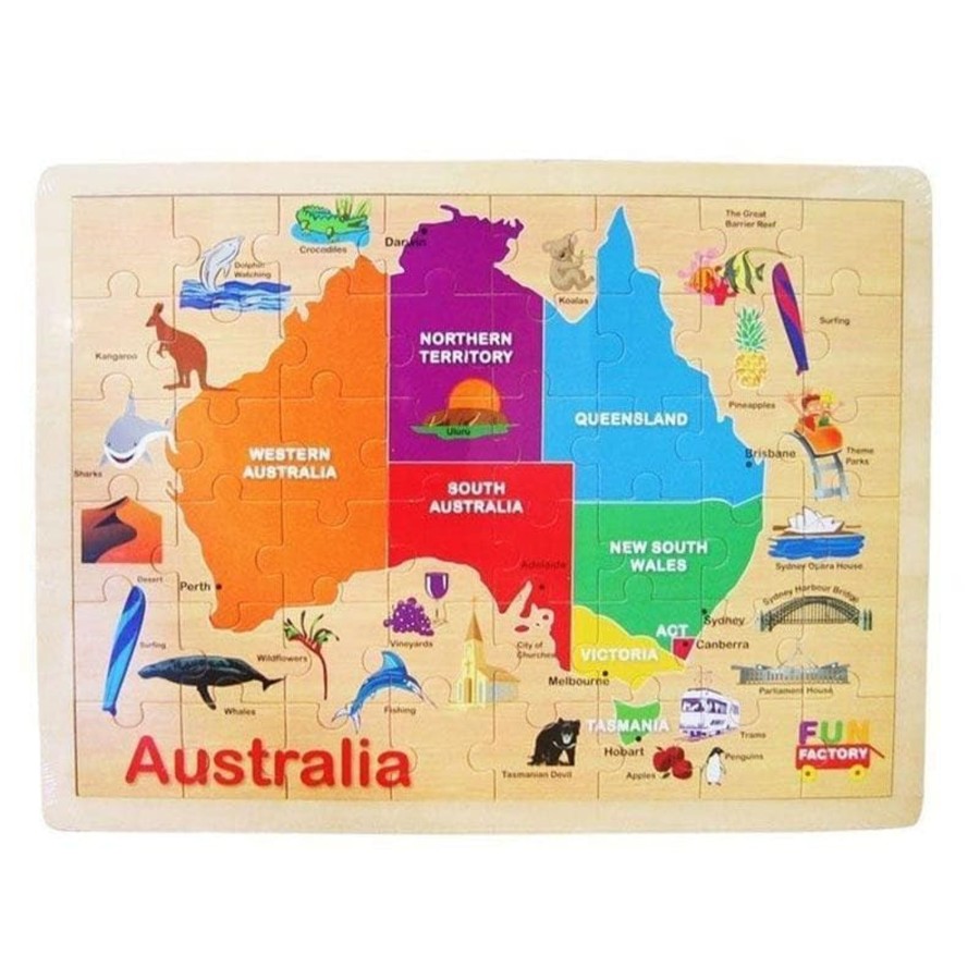 Kids Toys Fun Factory Jigsaws | Jigsaw Puzzle - Australia Map