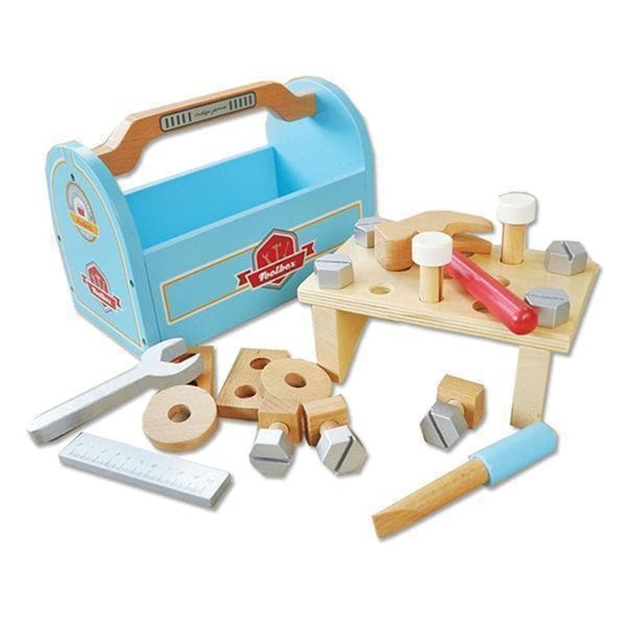 Kids Toys Indigo Jamm Wooden Tool Boxes | Little Carpenters Wooden Toolbox