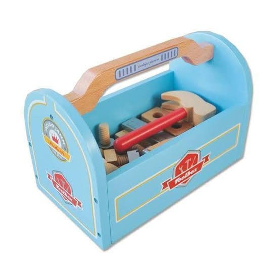 Kids Toys Indigo Jamm Wooden Tool Boxes | Little Carpenters Wooden Toolbox