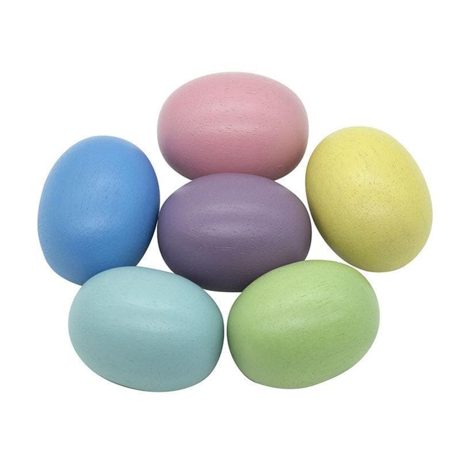 Kids Toys Qtoys Steiner/Waldorf Inspired | Jumbo Eggs Set Of 6 - Pastel Colour