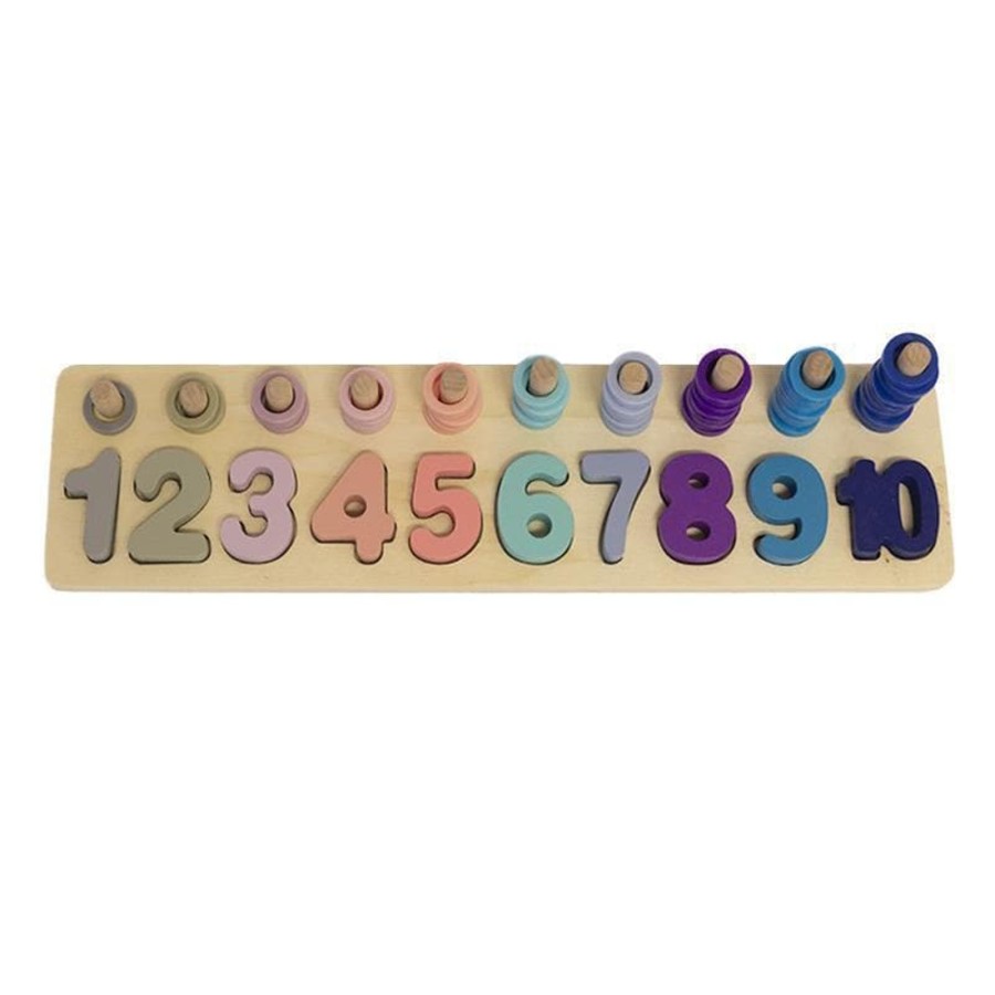 Kids Toys My Happy Helpers Wooden Puzzles | Number Counting Tray