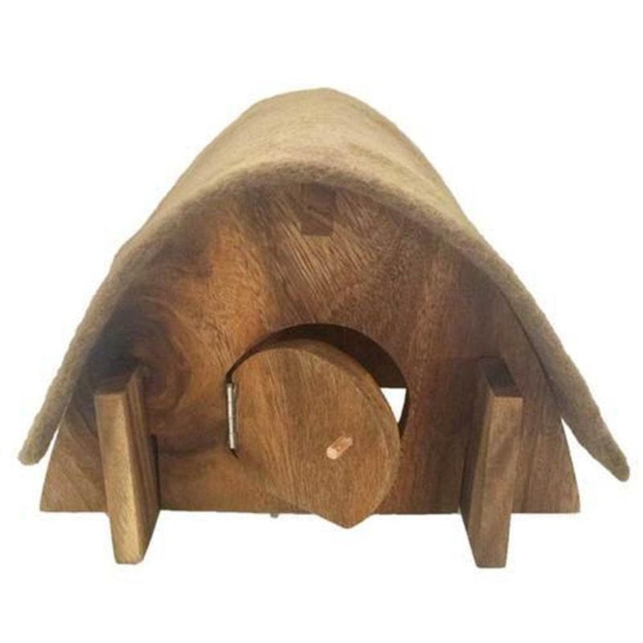 Kids Toys Papoose Felt Toys | Hobbit House With Felt Roof