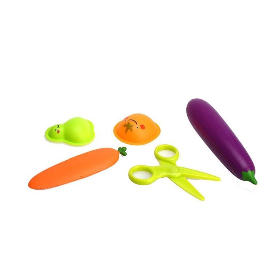 Kids Toys JarMelo Wooden Food Sets | Fruit Dough Tool Set - 5Pc