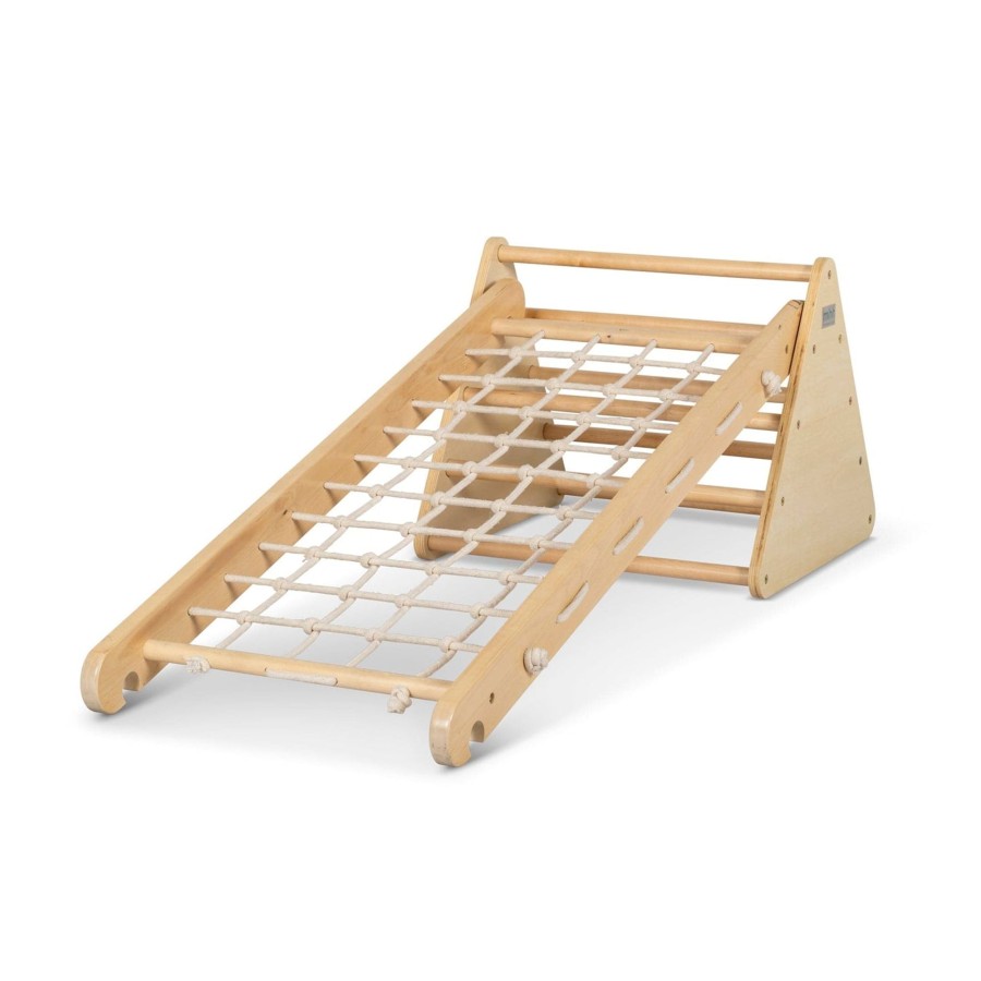 Piklers My Happy Helpers | Baby Indoor Pikler Play Set - Varnished Scramble Net