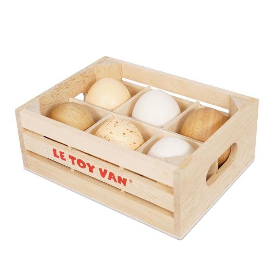 Kids Toys Le Toy Van Wooden Food Sets | Honeybake Farm Eggs In Crate