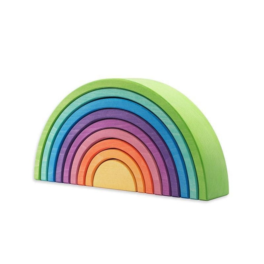 Kids Toys Ocamora Wooden Rainbows | Rainbow - 9 Piece