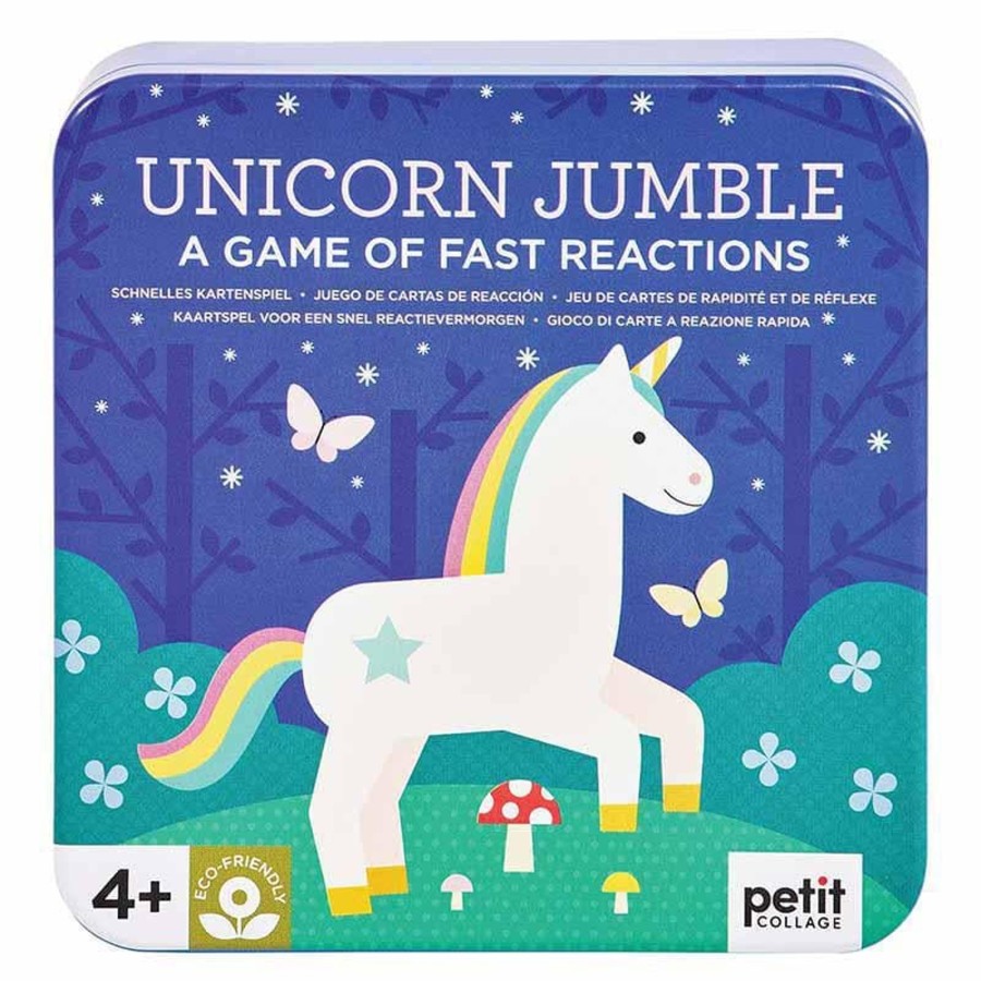 Kids Toys Petit Collage Wooden Puzzles | Unicorn Jumble Game