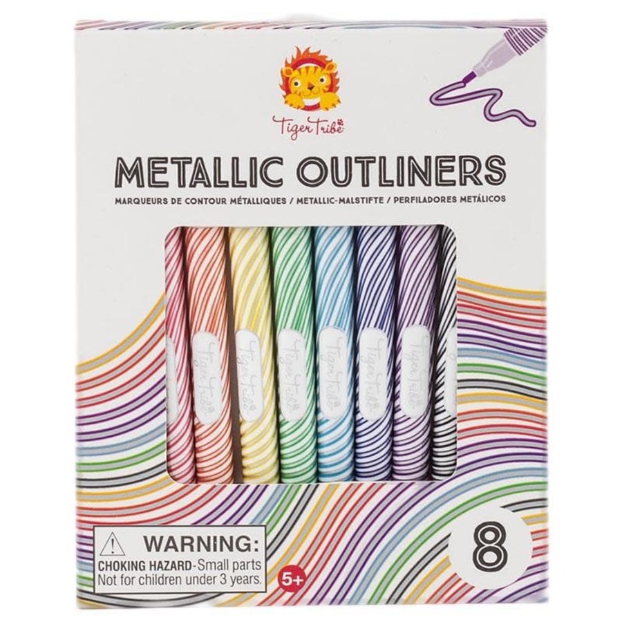 Kids Toys Tiger Tribe Colour & Paint | Metallic Outliners