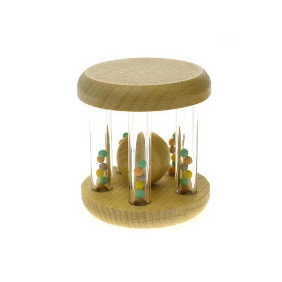 Kids Toys Kaper Kidz Musical Instruments | Calm And Breezy - Wooden Rattle With Rainbow Bead