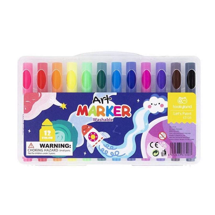 Kids Toys Tookyland Colour & Paint | Washable Marker - 12 Colours