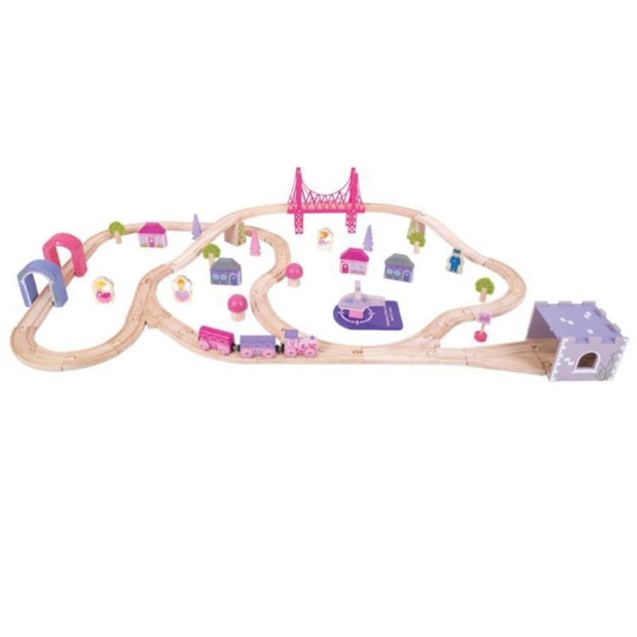 Kids Toys Bigjigs Wooden Toys | Fairy Town Train Set