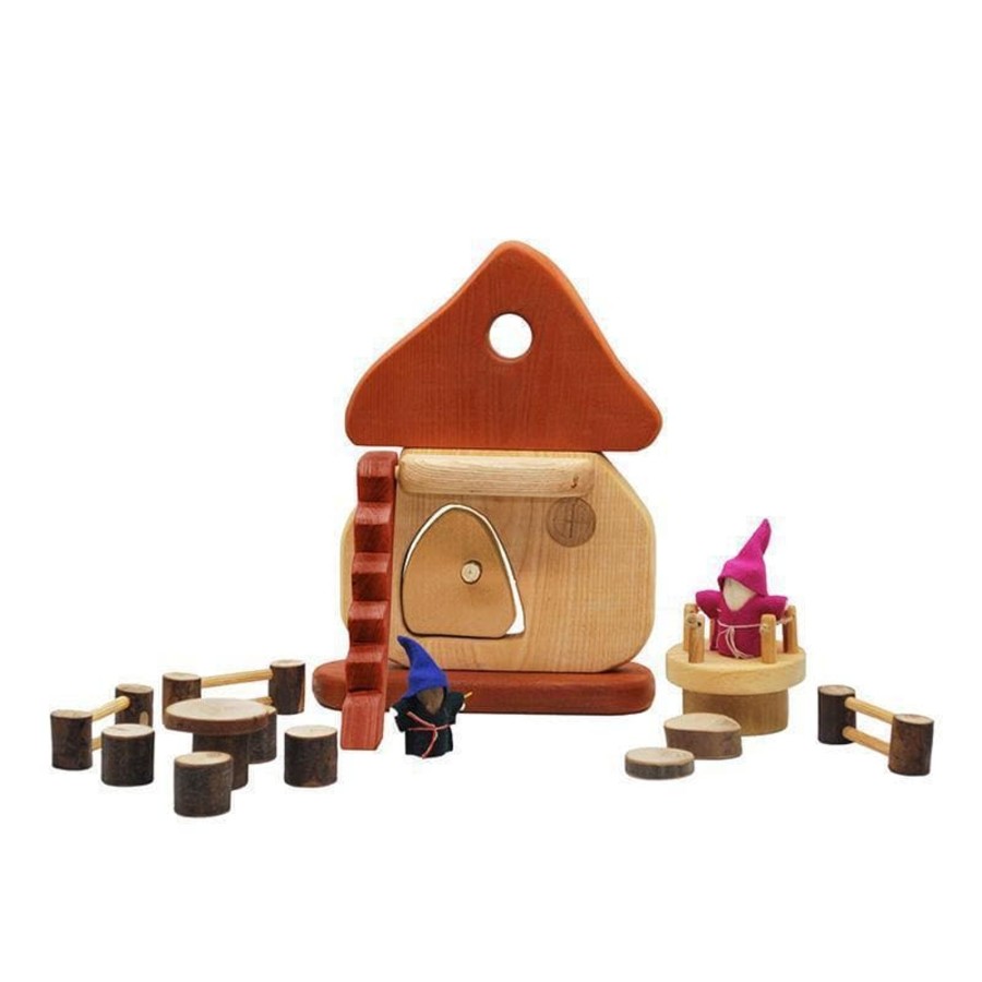 Kids Toys Qtoys Wooden Toys | Natural Mushroom House