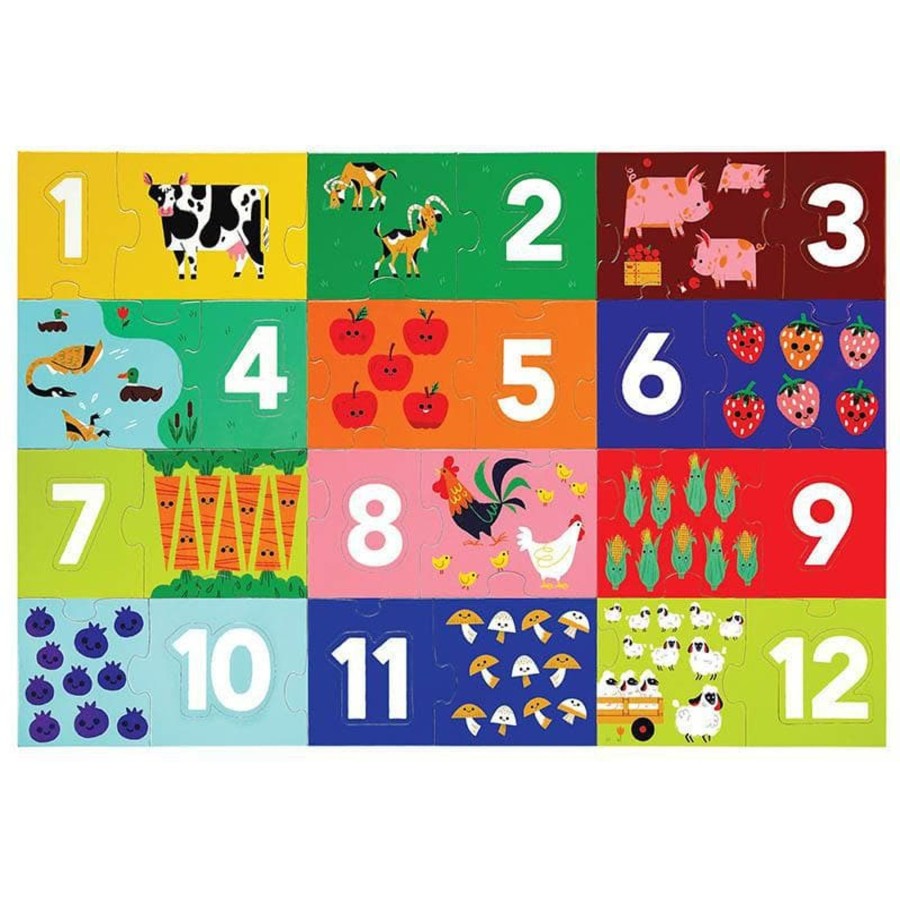 Kids Toys Crocodile Creek Math & Numeracy | Let'S Learn Puzzle 36Pc - Barnyard 123