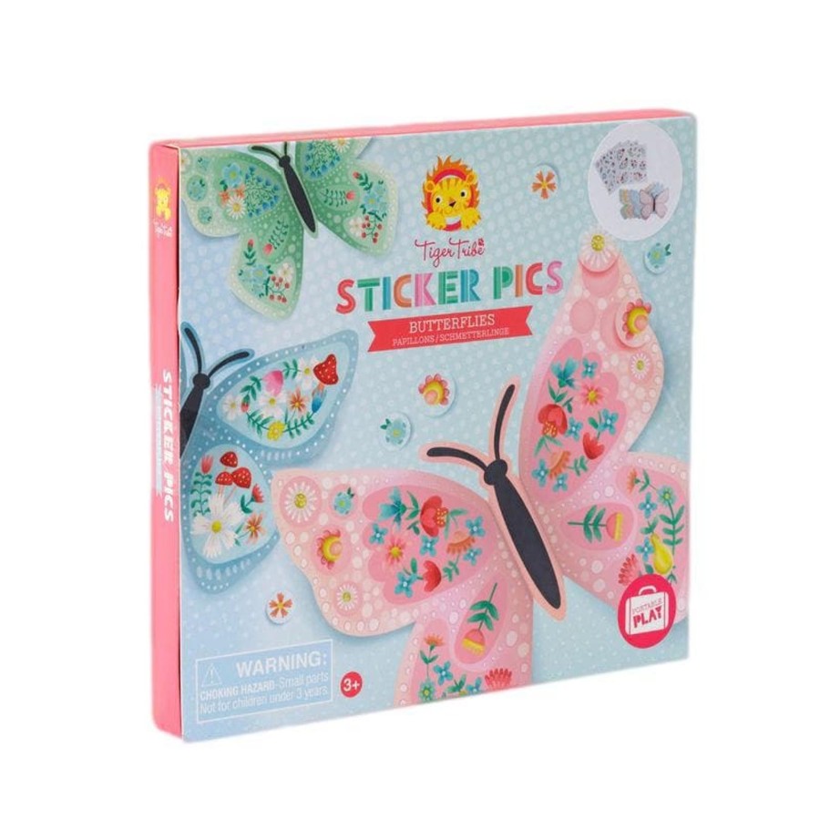 Kids Toys Tiger Tribe Colour & Paint | Sticker Pics - Butterflies