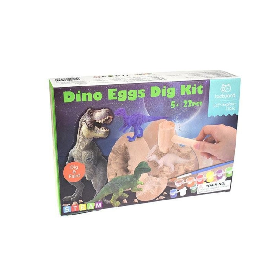 Kids Toys Tookyland Colour & Paint | Dinosaur Egg Dig Kit