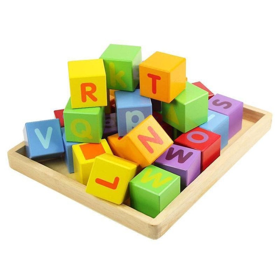 Kids Toys Bigjigs Literacy & Language | Wooden Abc Blocks