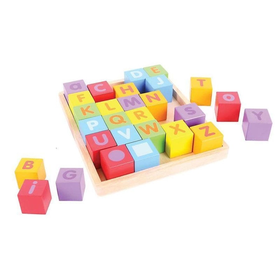 Kids Toys Bigjigs Literacy & Language | Wooden Abc Blocks