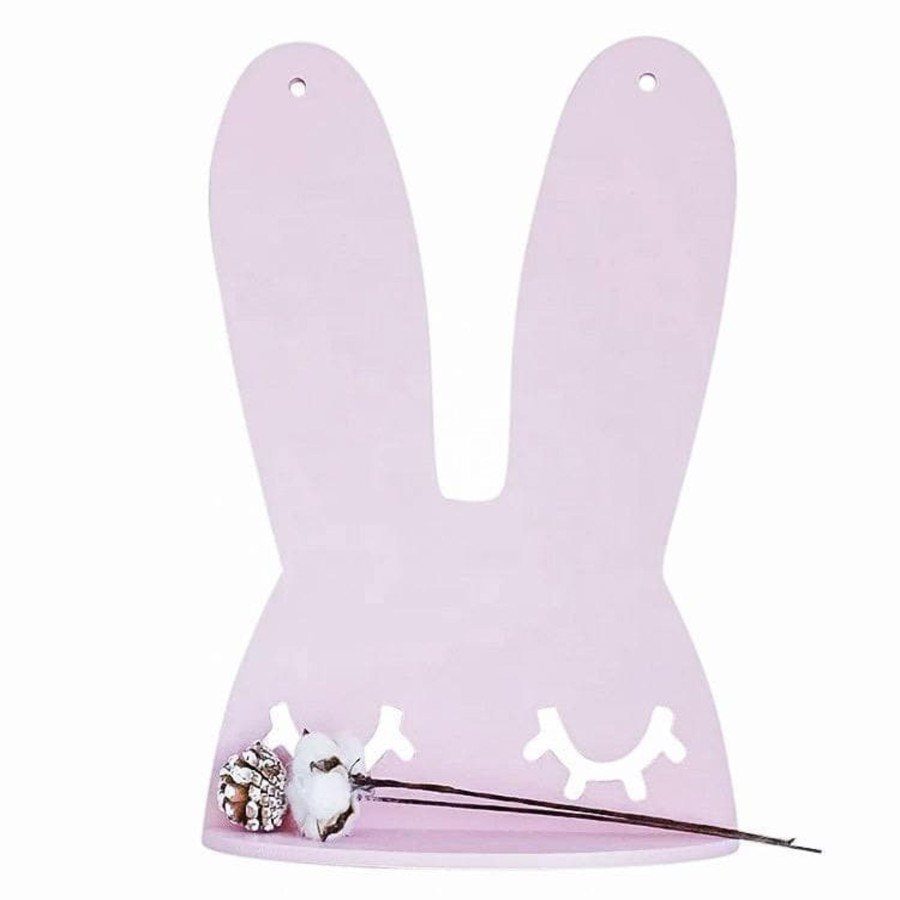 Babies & Toddlers My Happy Helpers Playroom Decor | Pink Bunny Wall Shelf