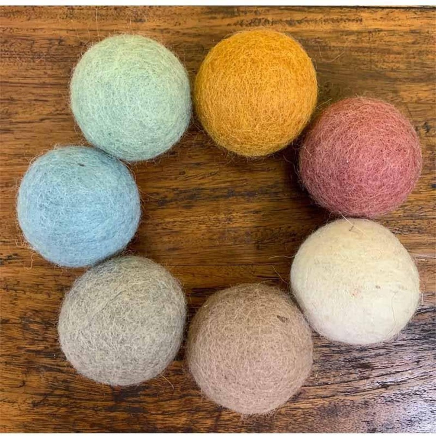 Babies & Toddlers Papoose Baby Sensory Toys | Earth Felt Balls 5Cm/7 Pieces