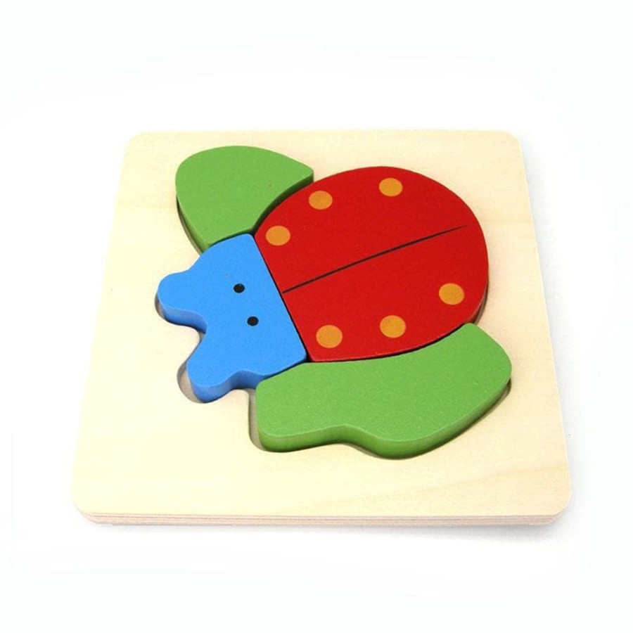 Kids Toys Kaper Kidz Wooden Toys | Ladybird Chunky Puzzle