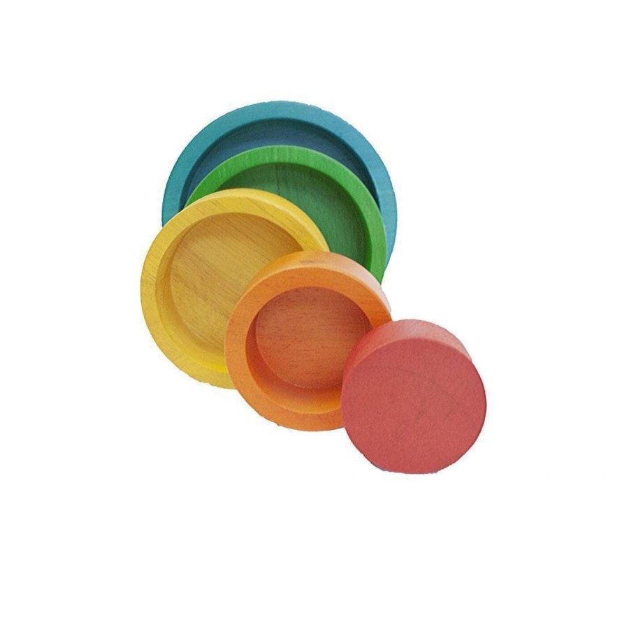 Babies & Toddlers Qtoys Stacking Toys | Natural Coloured Nesting And Stacking Bowls