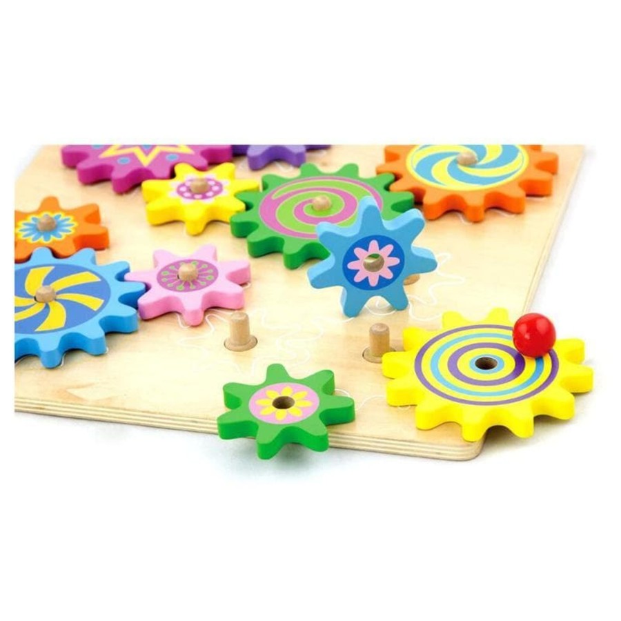 Kids Toys Viga Toys Wooden Puzzles | Spinning Gears Board