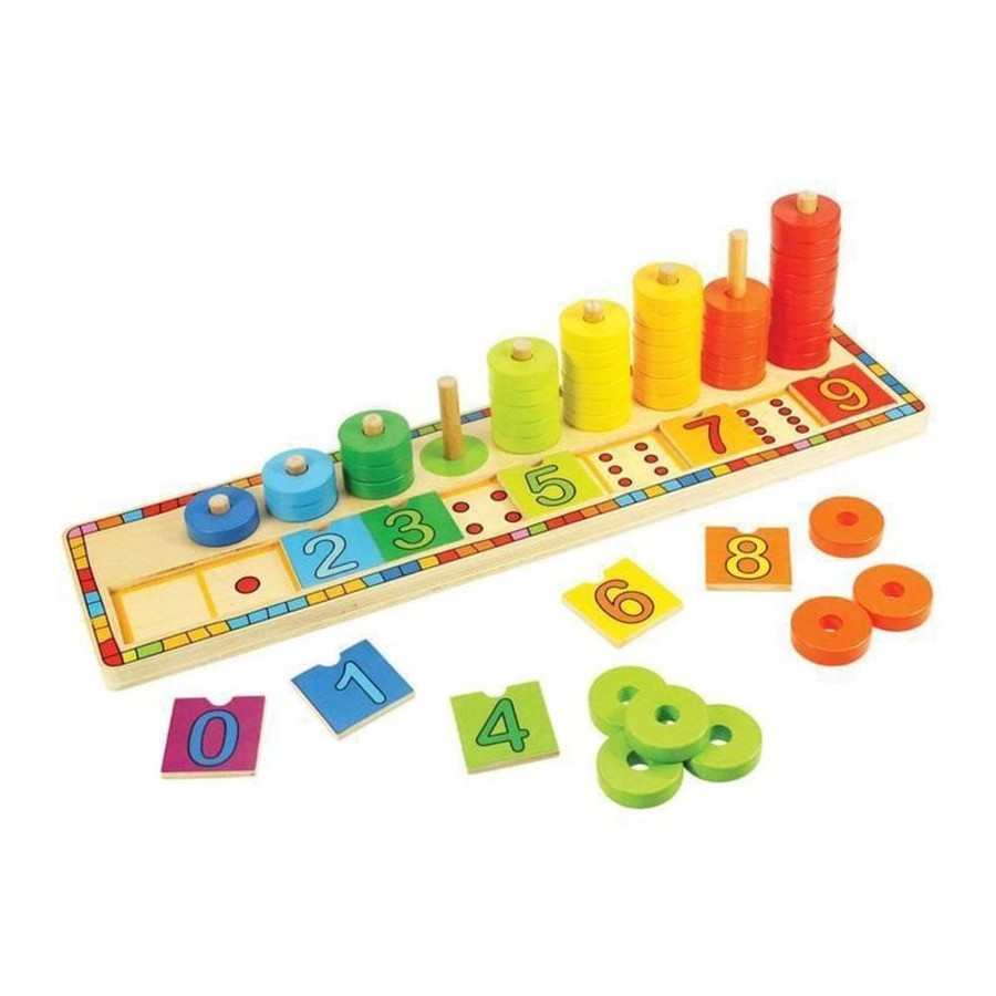 Kids Toys Bigjigs Montessori Toys | Learn To Count Board