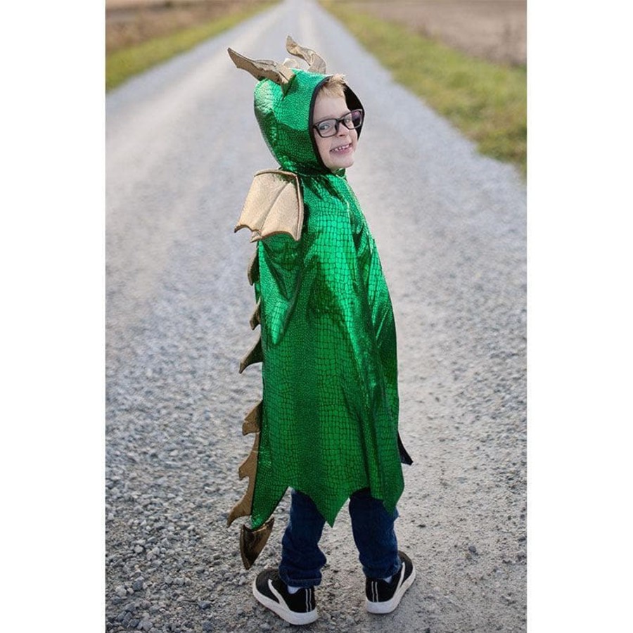 Kids Toys Great Pretenders Kids Dress Up | Green & Gold Dragon Cape