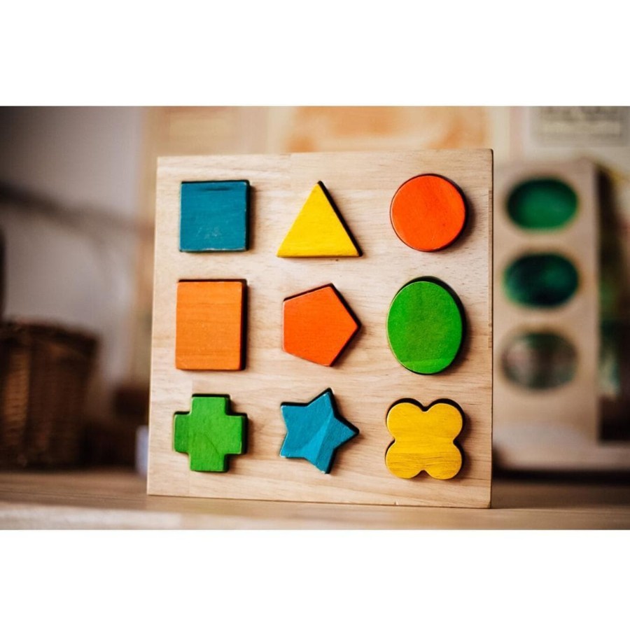 Kids Toys Qtoys Math & Numeracy | Wooden Shape Puzzle Board