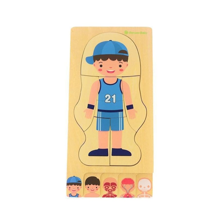 Kids Toys Goryeo baby Wooden Puzzles | Boy Body Puzzle