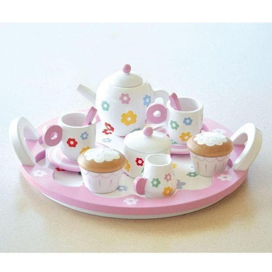 Kids Toys Indigo Jamm Wooden Food Sets | Flower Tea Party Set By Indigo Jamm