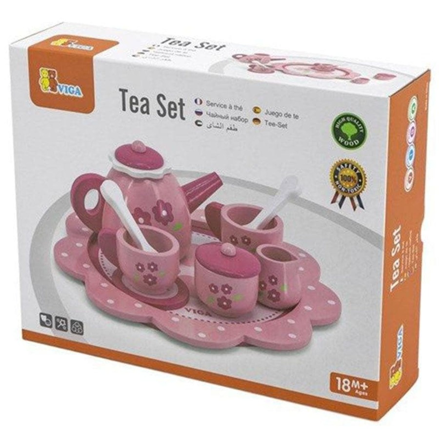 Kids Toys Viga Toys Kids Tea Sets | Tea Set - 12Pc