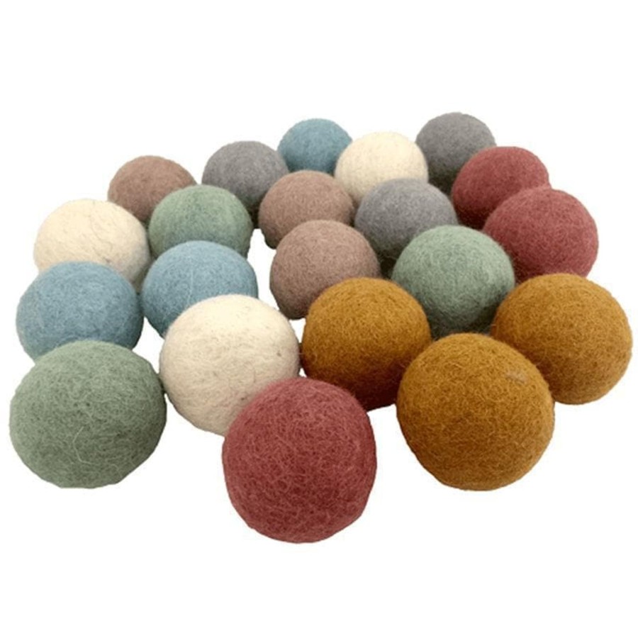 Babies & Toddlers Papoose Baby Sensory Toys | Earth Felt Balls 3.5Cm/28 Pieces