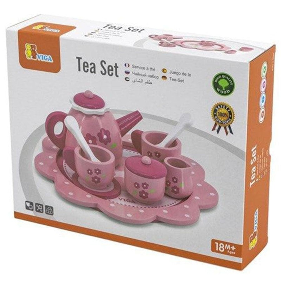 Kids Toys Viga Toys Wooden Food Sets | Tea Set - 12Pc