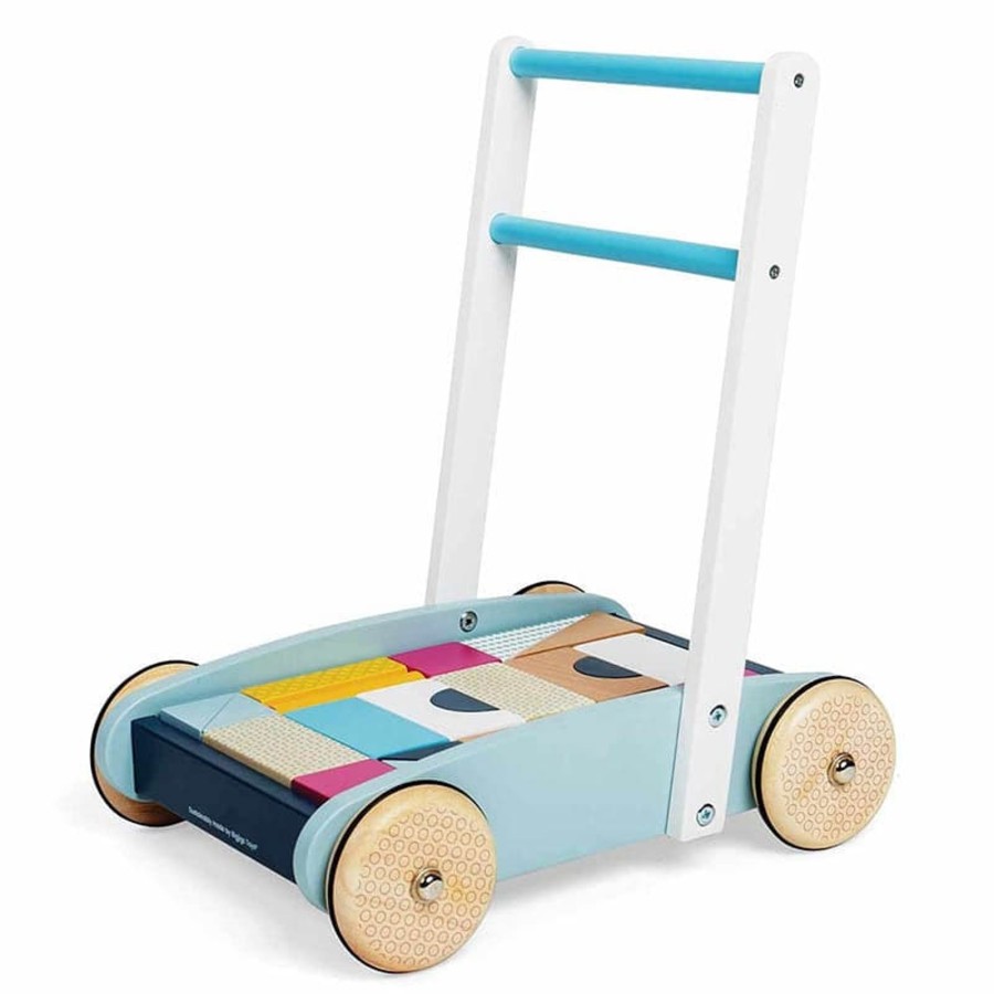 Babies & Toddlers Bigjigs Wooden Walker Wagons | Baby Walker With Bricks