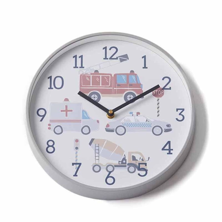 Babies & Toddlers Jiggle & Giggle Playroom Decor | Transport Wall Clock