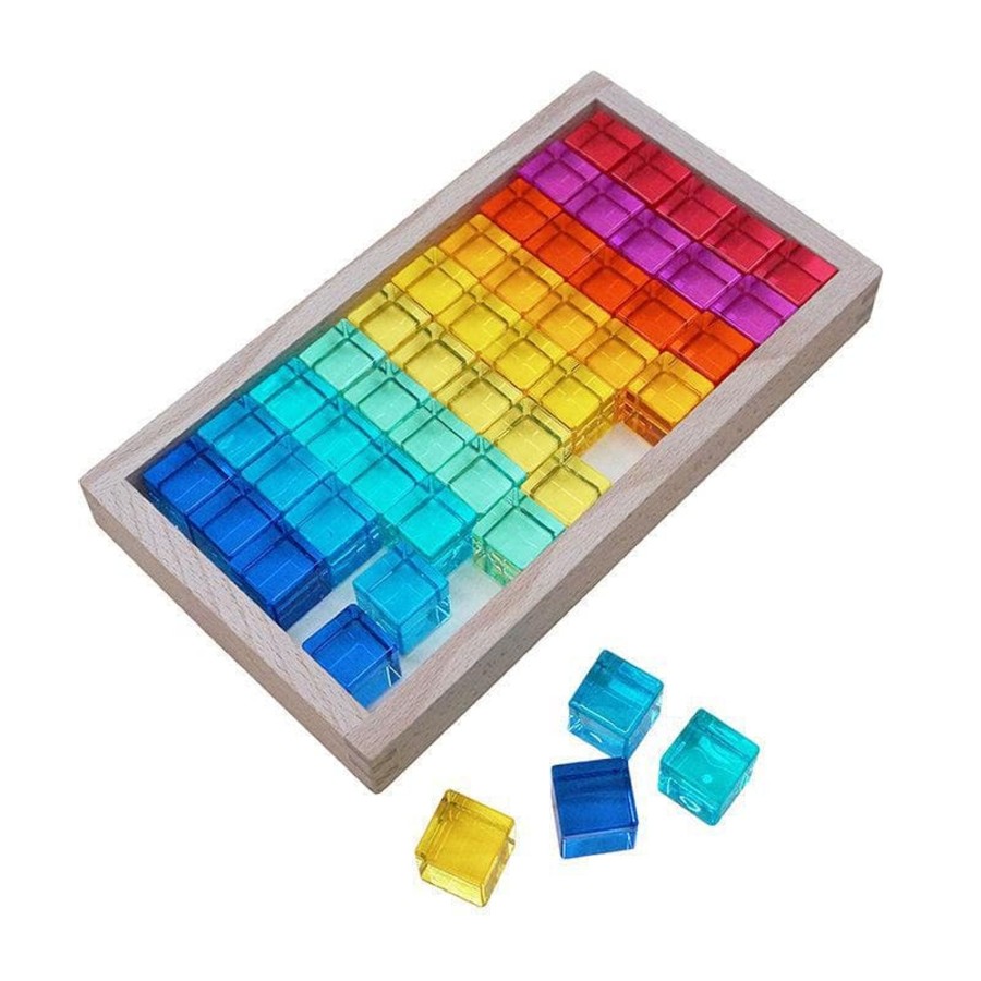 Kids Toys My Happy Helpers Gem Blocks | Mhh Lucite Cubes 50Pc