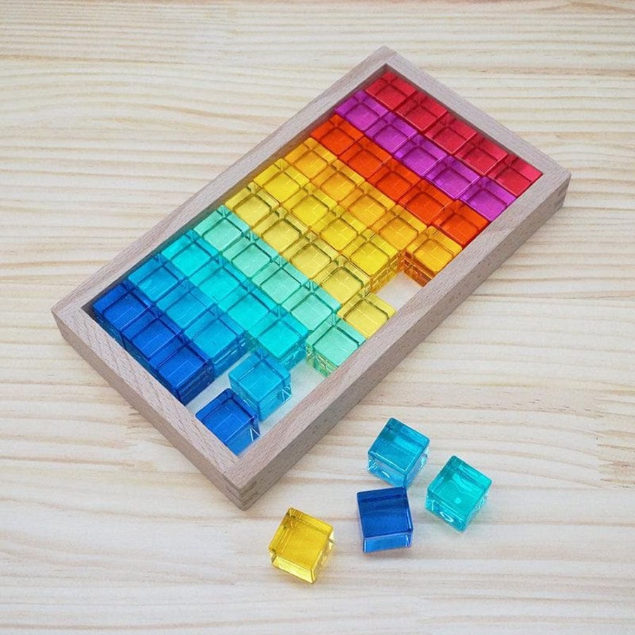 Kids Toys My Happy Helpers Gem Blocks | Mhh Lucite Cubes 50Pc