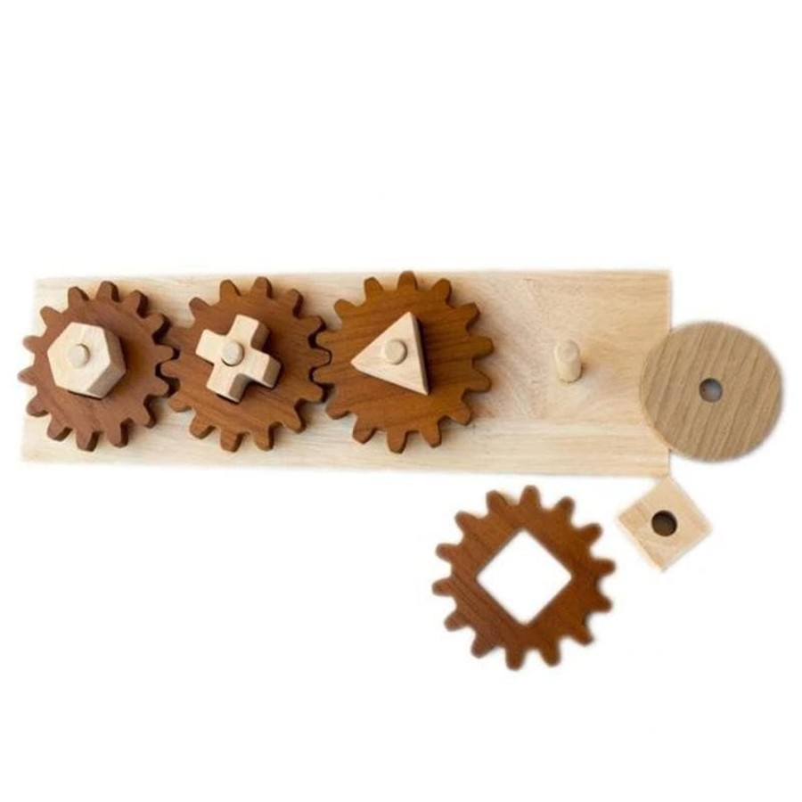 Kids Toys Qtoys Wooden Toys | Gear Puzzle Play Set