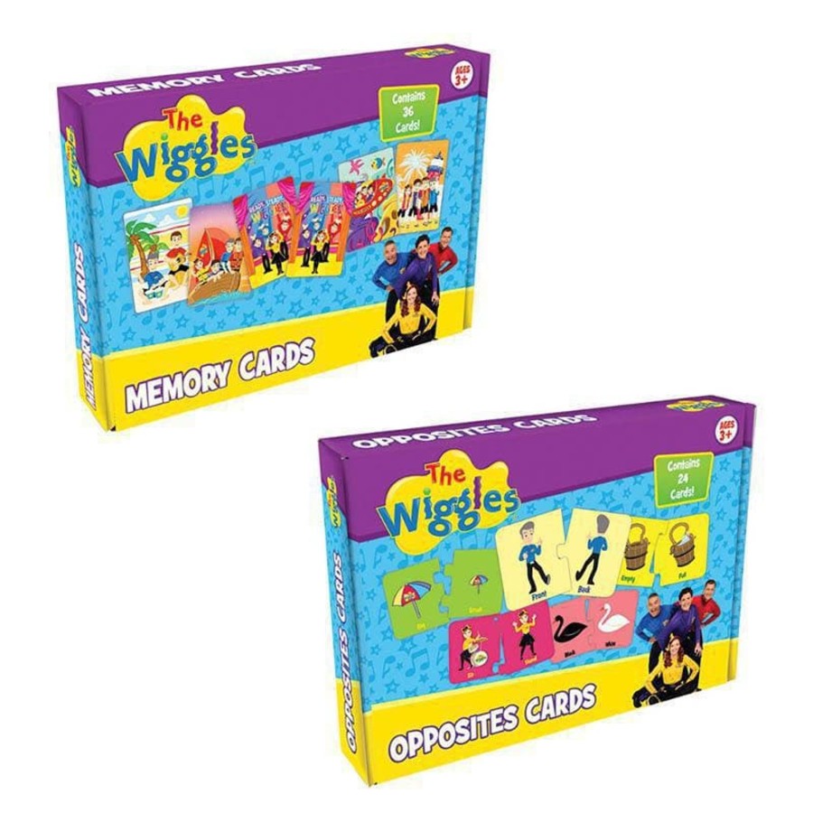 Kids Toys The Wiggles Wooden Puzzles | The Wiggles Memory/Opposites Card Assortment