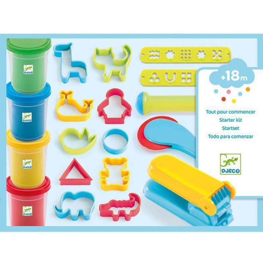 Kids Toys Djeco Wooden Stamps | Introduction To Dough Set