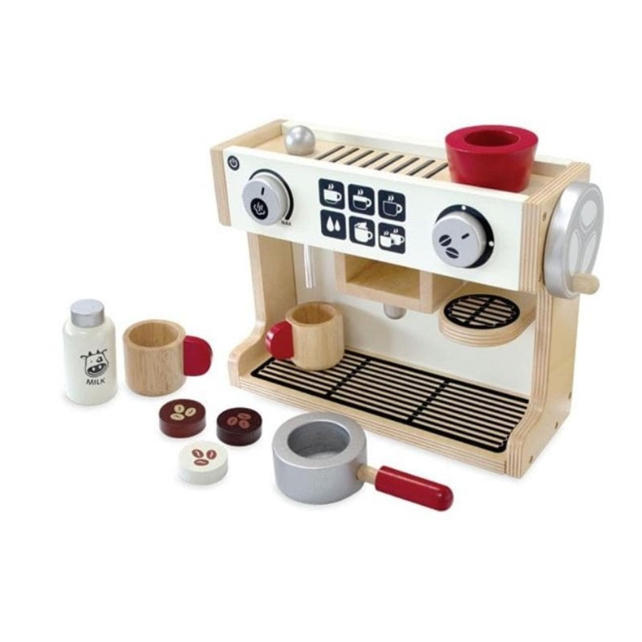 Kids Toys Im Toy Wooden Food Sets | Barista Coffee Maker